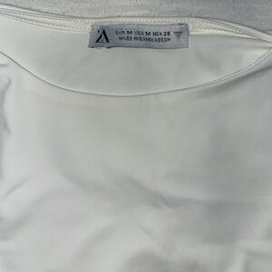 Nylon crop white T